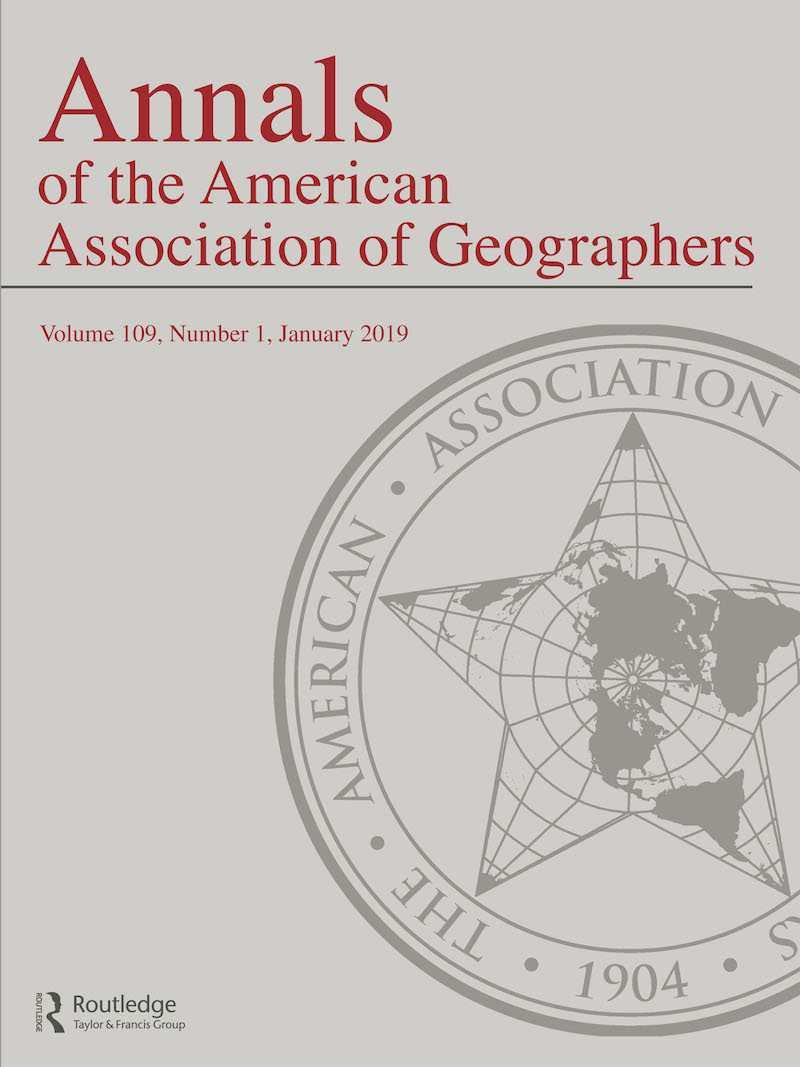 Cover of the journal Annals of the American Association of Geographers.