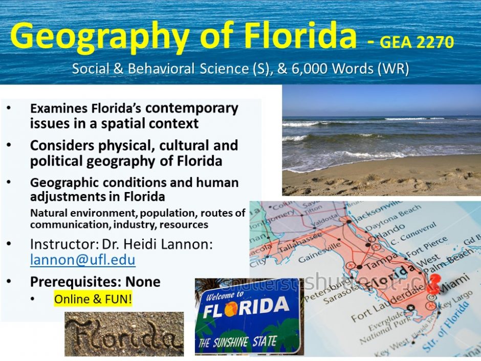 GEA2270 Geography of Florida Geography