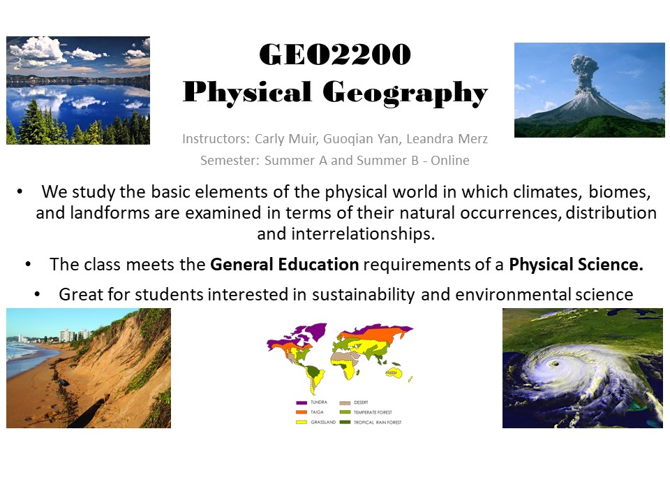 GEO2200 Physical Geography Summer 2020 - Geography