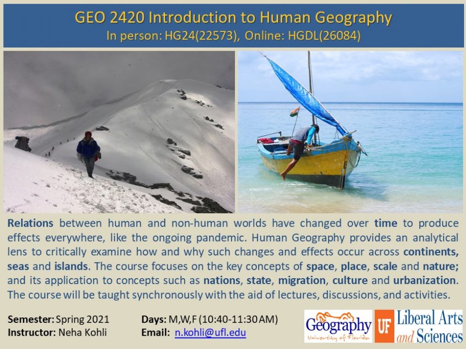 GEO2420 Introduction To Human Geography Geography   GEO2420 Introduction To Human Geography Spring 2021 Kohli 940x705 