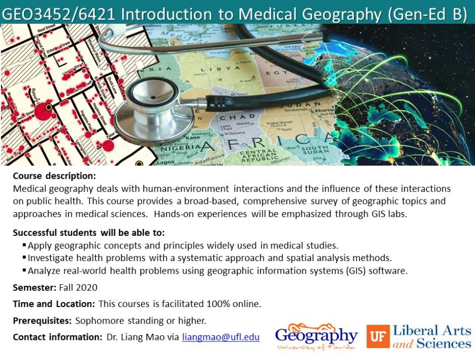 GEO3452GEO6421 Introduction to Medical Geography Geography