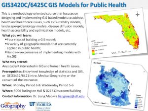 GIS3420C/GIS6425C GIS Models for Public Health