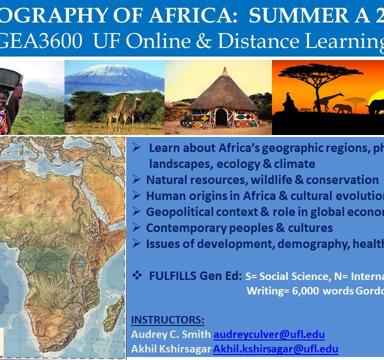 Gea3600 Geography Of Africa Summer A 2019 - Online - Geography