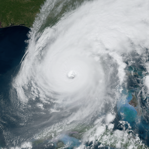 Satellite image of Hurricane Ian over Florida in 2022