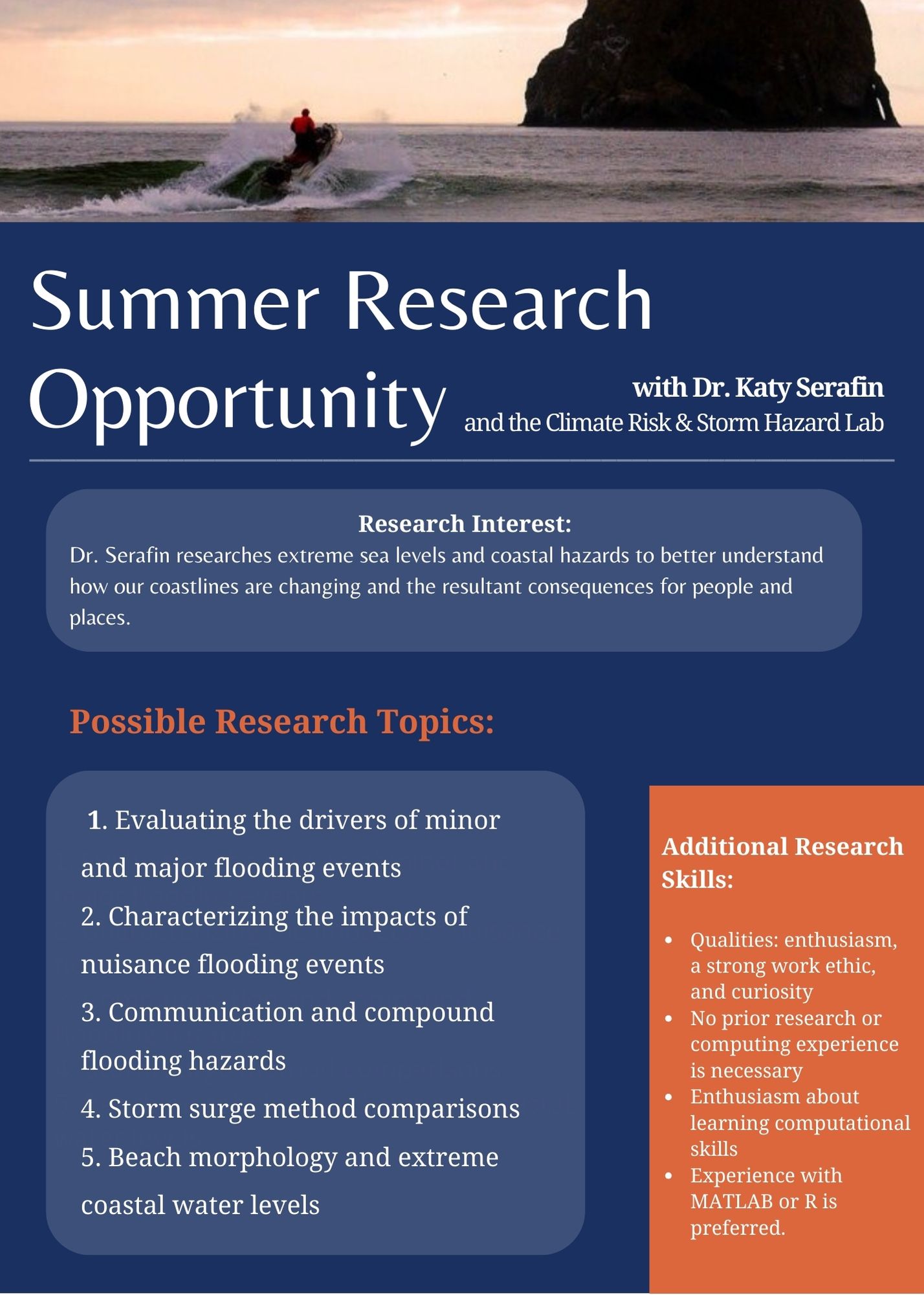 Summer research opportunity with Dr. Katy Serafin