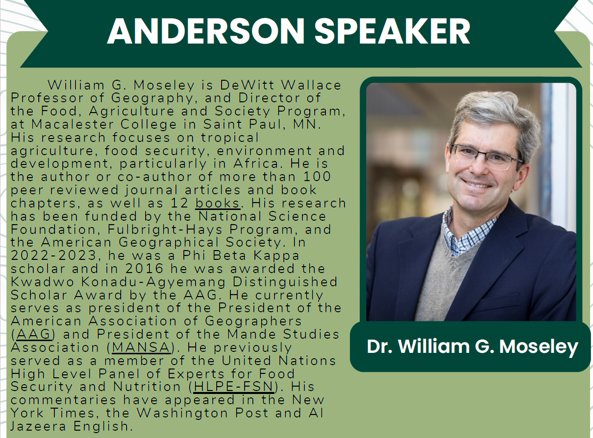 Professor William Moseley - Anderson Speaker 2026
