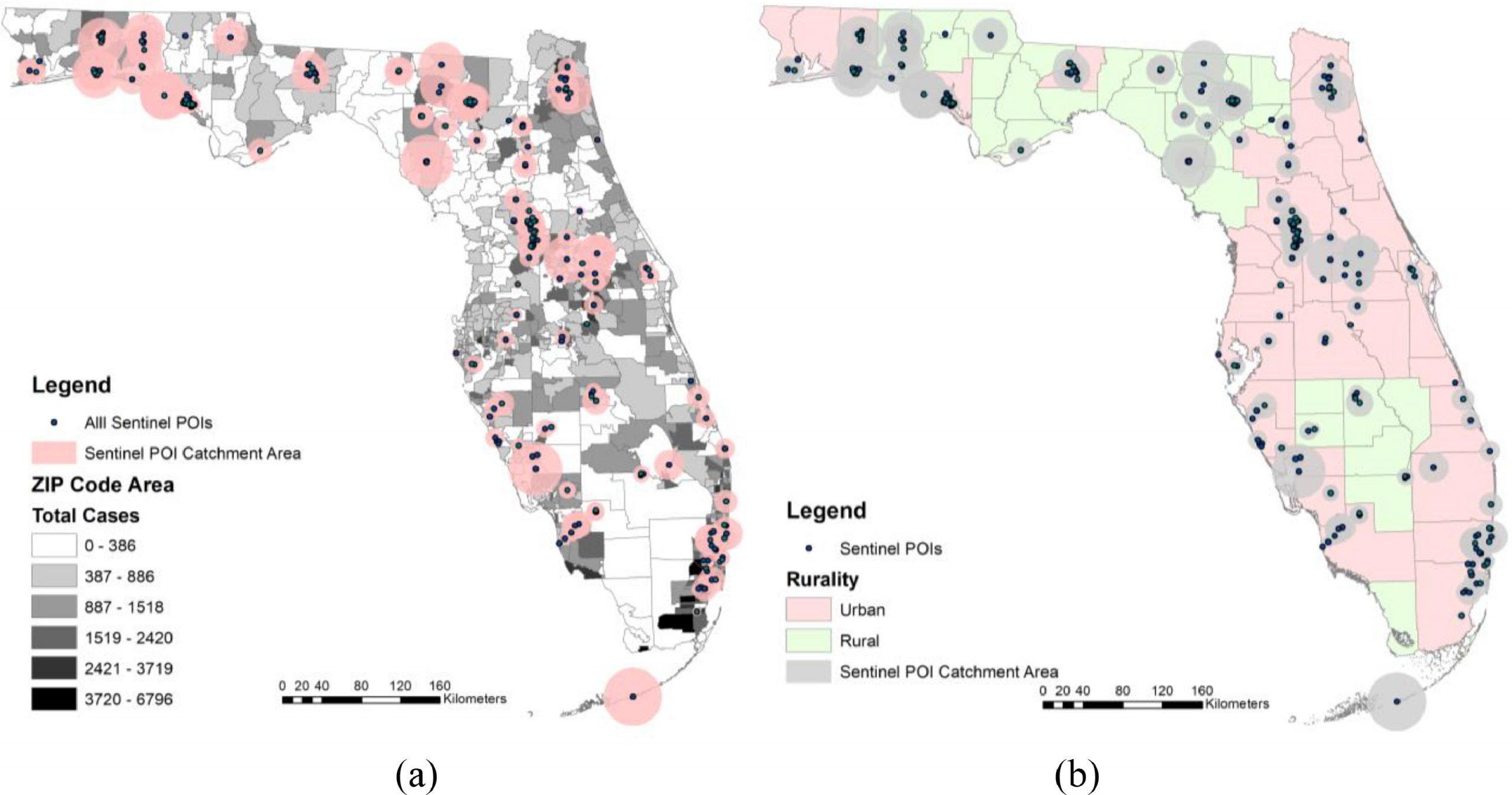 Identifying Points of Interest as sentinels for infectious disease surveillance