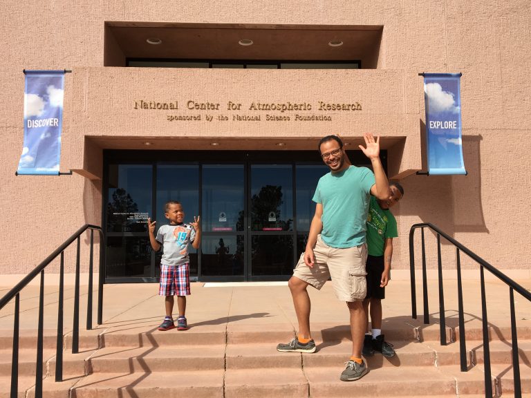 me_and_two_of_my_nephews_in_front_NCAR_mesa_building_colorado_2016